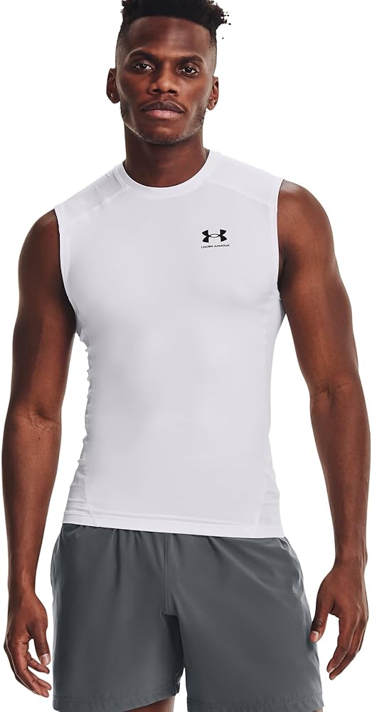 Under Armour Big & Tall Heatgear Armour Comp Sleeveless White/Black 3XT