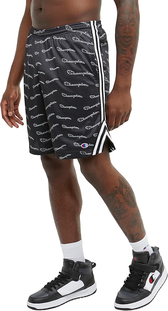 Champion Men's Shorts, Lacrosse Mesh Gym Shorts for Men, Men's Athletic Shorts, 9"