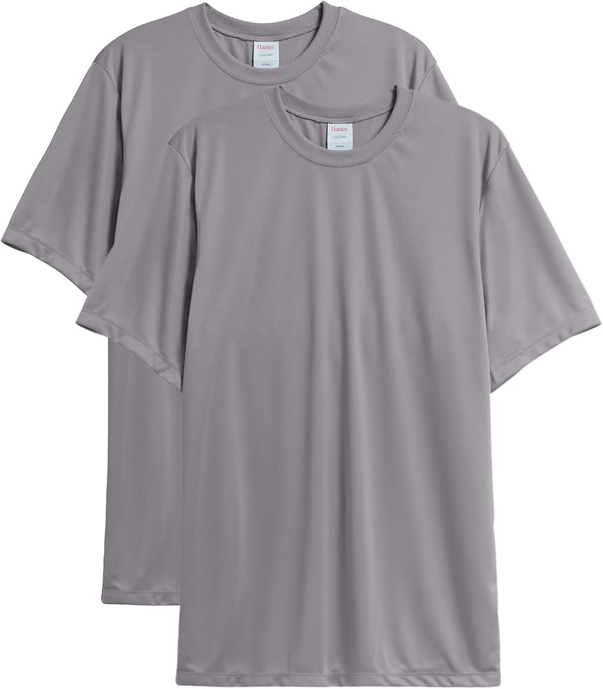Hanes Men’s T-Shirt Pack, Cool Dri Moisture-wicking Performance Tee, Performance Athletic T-Shirt, 2-pack